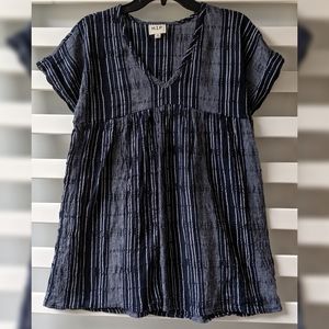 H.I.P. Blue and White Striped Blouse - XS